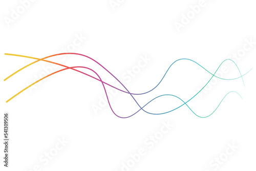 Rainbow wave lines background. Vector illustration. © Sudakarn