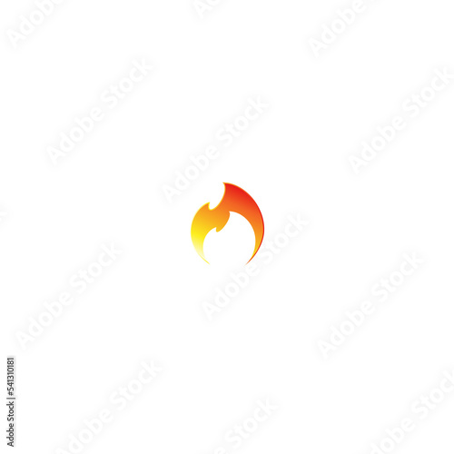 Fire logo isolated on white background. Illustration.
