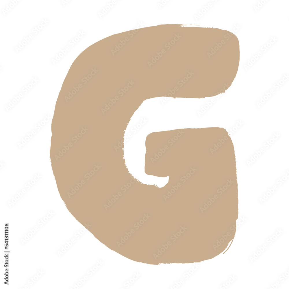 Alphabet G letter Hand Drawn illustration element for kids kindergarten and preschool education Alphabet G letter Hand Drawn illustration element for kids kindergarten and preschool education