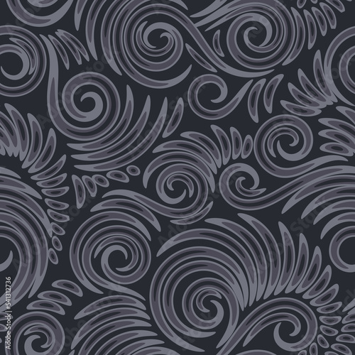 abstract monochrome pattern with spirals © Olha