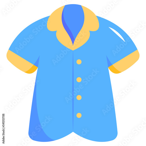 A shirt icon in flat vector design 