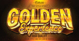 Editable text style effect - Golden Experience text style theme.