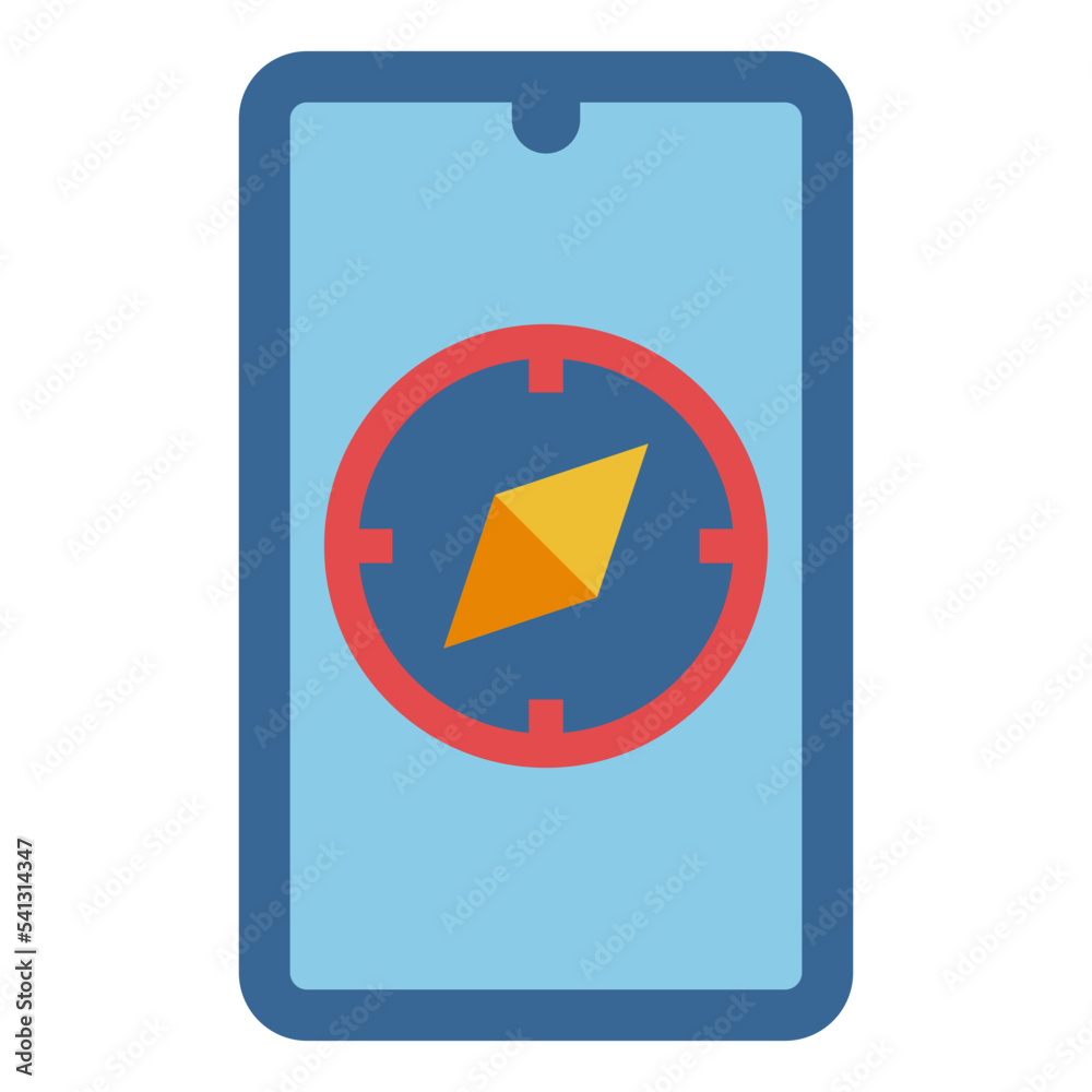 compass app flat icon compass app flat icon