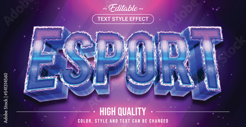 Editable text style effect - E-Sport text style theme.