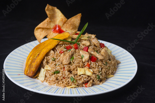 Картината върху платно Arroz chaufa de pollo - Peruvian Food