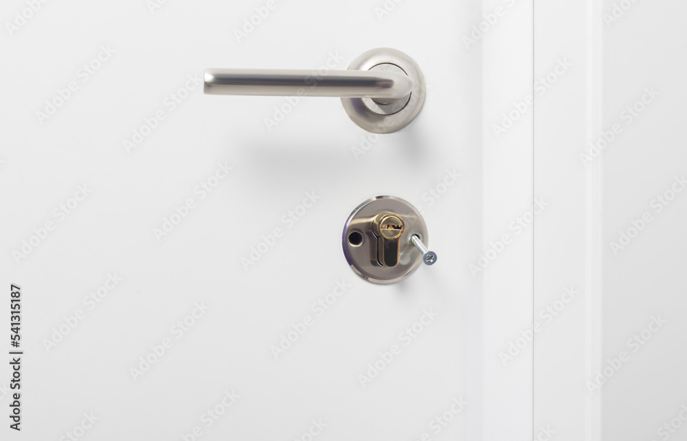 locking mechanism in the white front door of apartment locking mechanism in the white front door of apartment