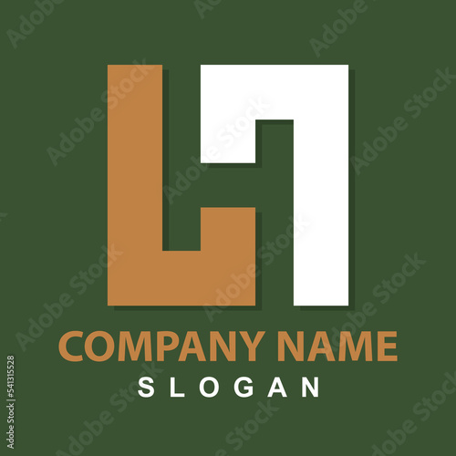 H and L letter logo design template