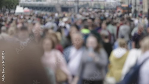 overpopulation of the planet, the population of cities on the street, a crowd of unrecognizable people