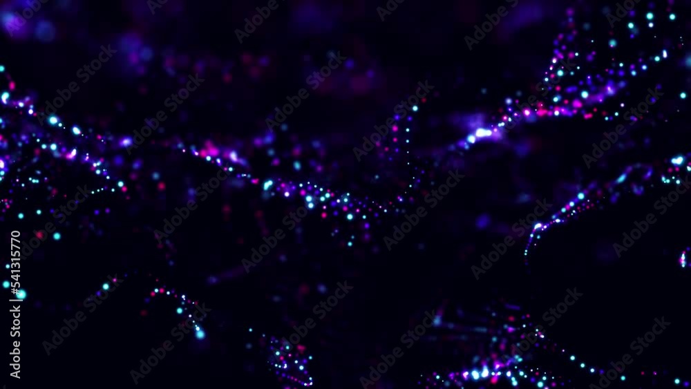 Particle flow futuristic animation wave of waves shapes loop Particle flow futuristic animation wave of waves shapes loop