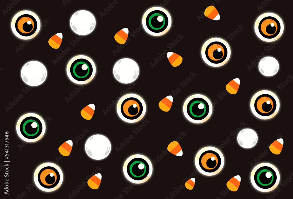 Halloween vector seamless pattern on brown background Halloween vector seamless pattern on brown background