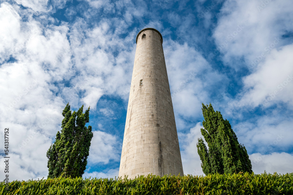The Round Tower and gravestones in Glasnevin Cemetery, Dublin, Ireland. The Round Tower and gravestones in Glasnevin Cemetery, Dublin, Ireland.