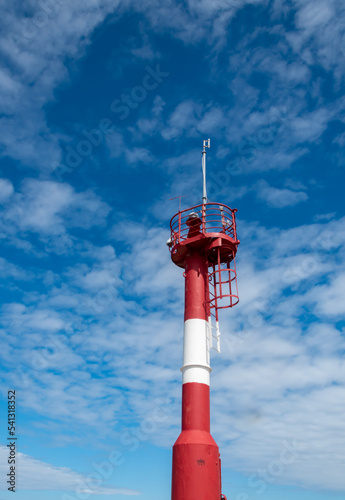 old baltic lighthouse in closed russian city of baltiysk. the history of Baltic Sea and World Ocean  esthetics of Russian tourism  navigation. place for text  cover for poster  sea port