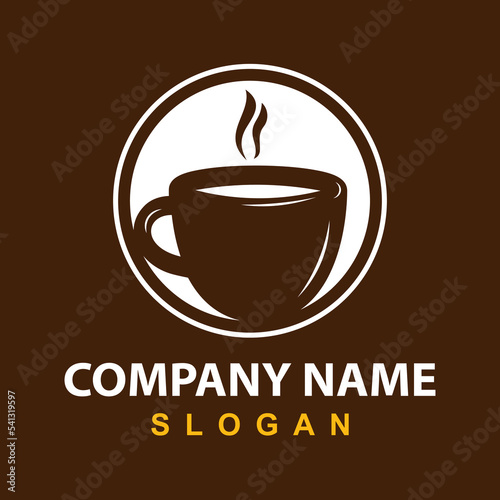 Coffee cup logo design Premium Vector