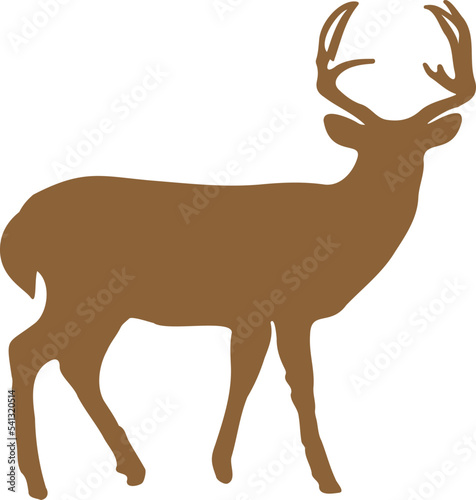 A deer silhouette for logos and graphic design.