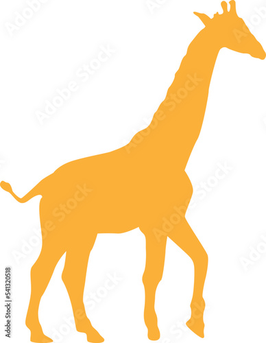 A giraffe silhouette for logos and graphic design.