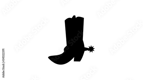 cowboy boots with spurs silhouette