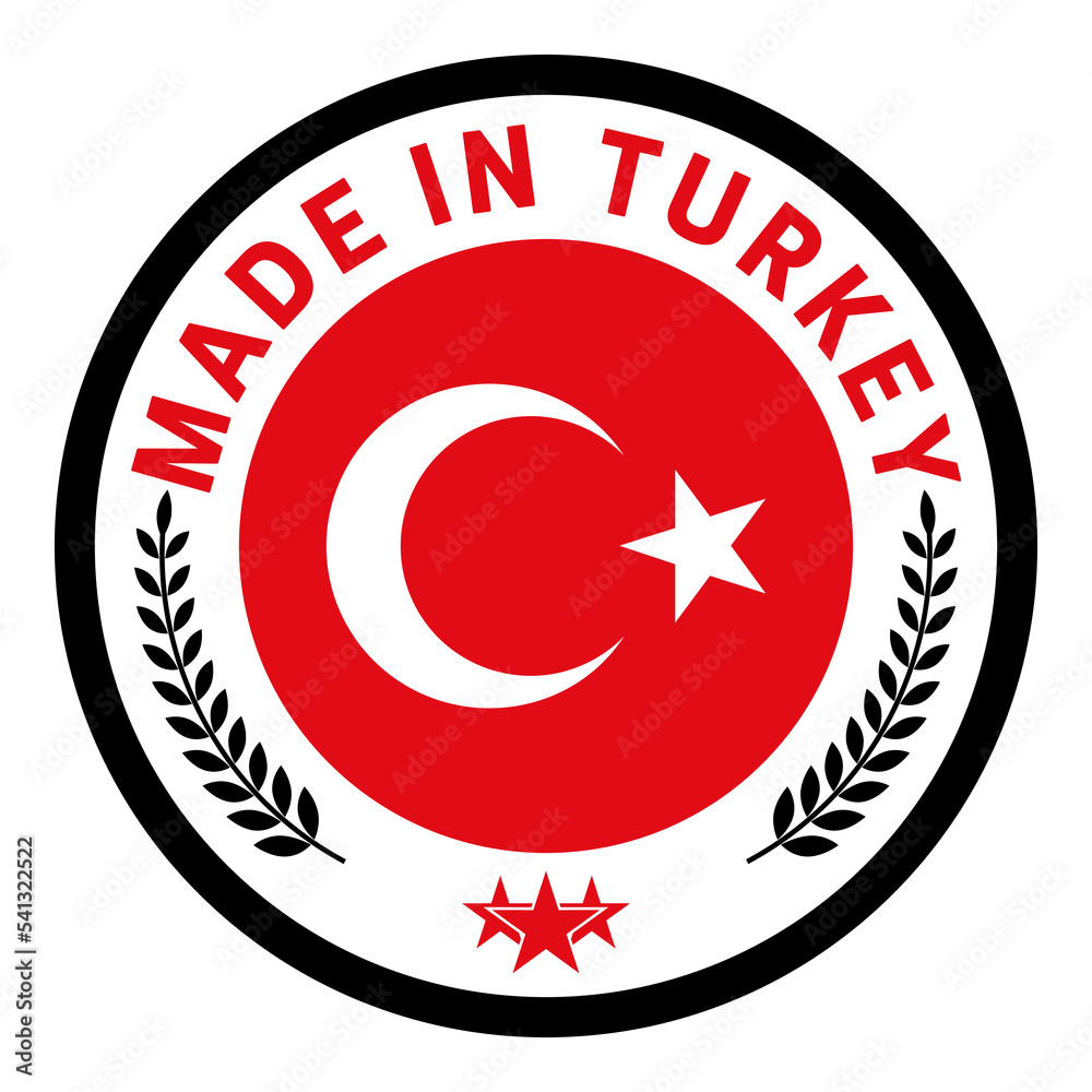 Made in Turkey logo design vector template Made in Turkey logo design vector template