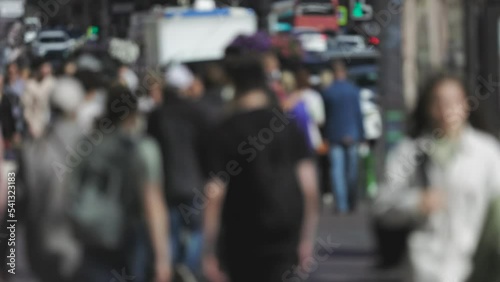 Wallpaper Mural crowds of people in the city, pedestrians walking down the street, the population of the city and the planet Torontodigital.ca
