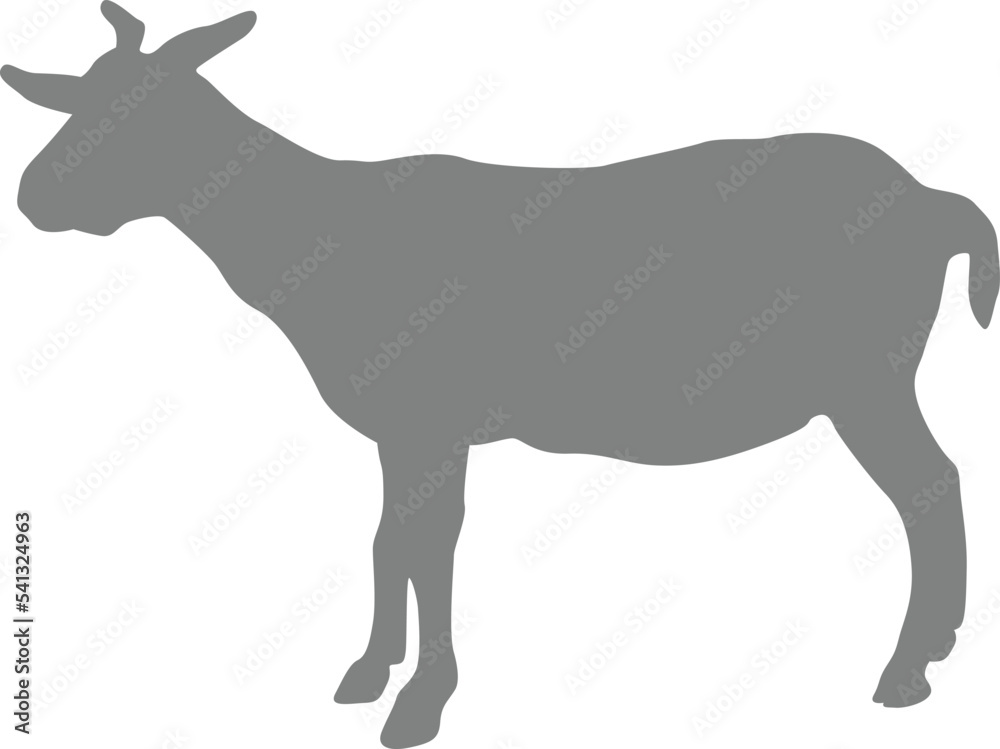 A goat silhouette for logos and graphic design. A goat silhouette for logos and graphic design.
