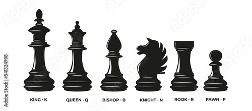 Chess figure collection.Set of chess figures