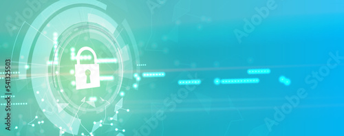 Cybersecurity and information or network protection. Future technology web services for business and internet project