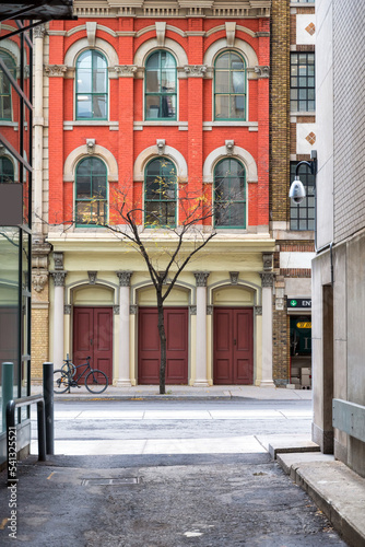 Photography An alleyway leading to colonial buildings in Toronto, Canada
