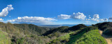 Panorama of Pacific Ocean and Los Angeles from Temescal Canyon