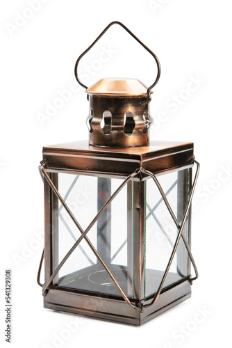 decorative vintage lantern on a white background