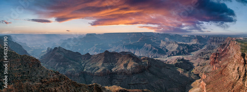 Aerial panorama of the Grand Canyon National Park, North Rim, Califronia, USA