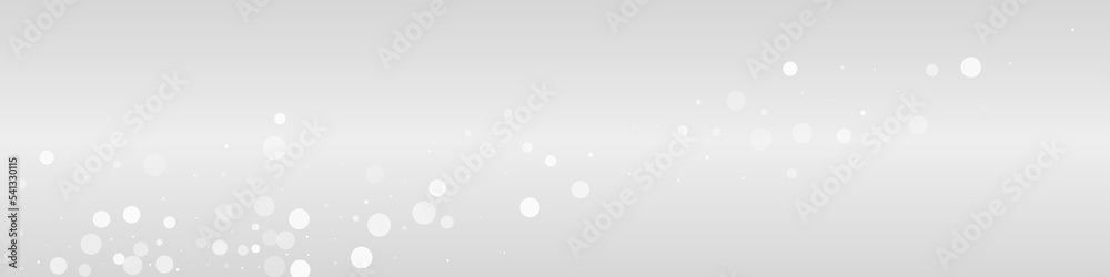 White Snowflake Vector Grey Panoramic Background. White Snowflake Vector Grey Panoramic Background.
