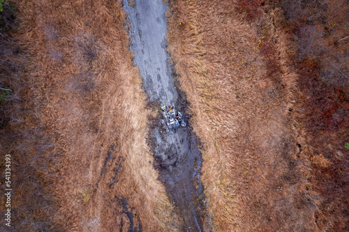 Northern Ontario Autumn Aerial Of The Old Ferguson Highway 11 In Northern Ontario Canada photo