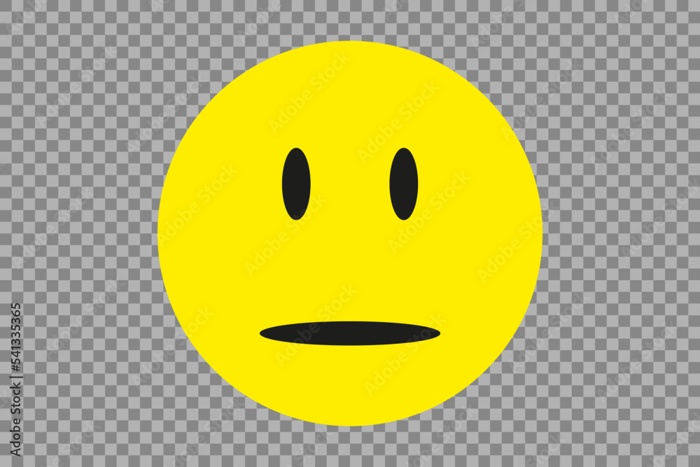 Fototapeta premium Yellow upset smiley. Yellow sticker.