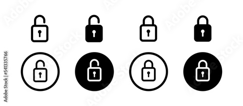 Lock icon. Padlock symbol. Black color. Vector sign.