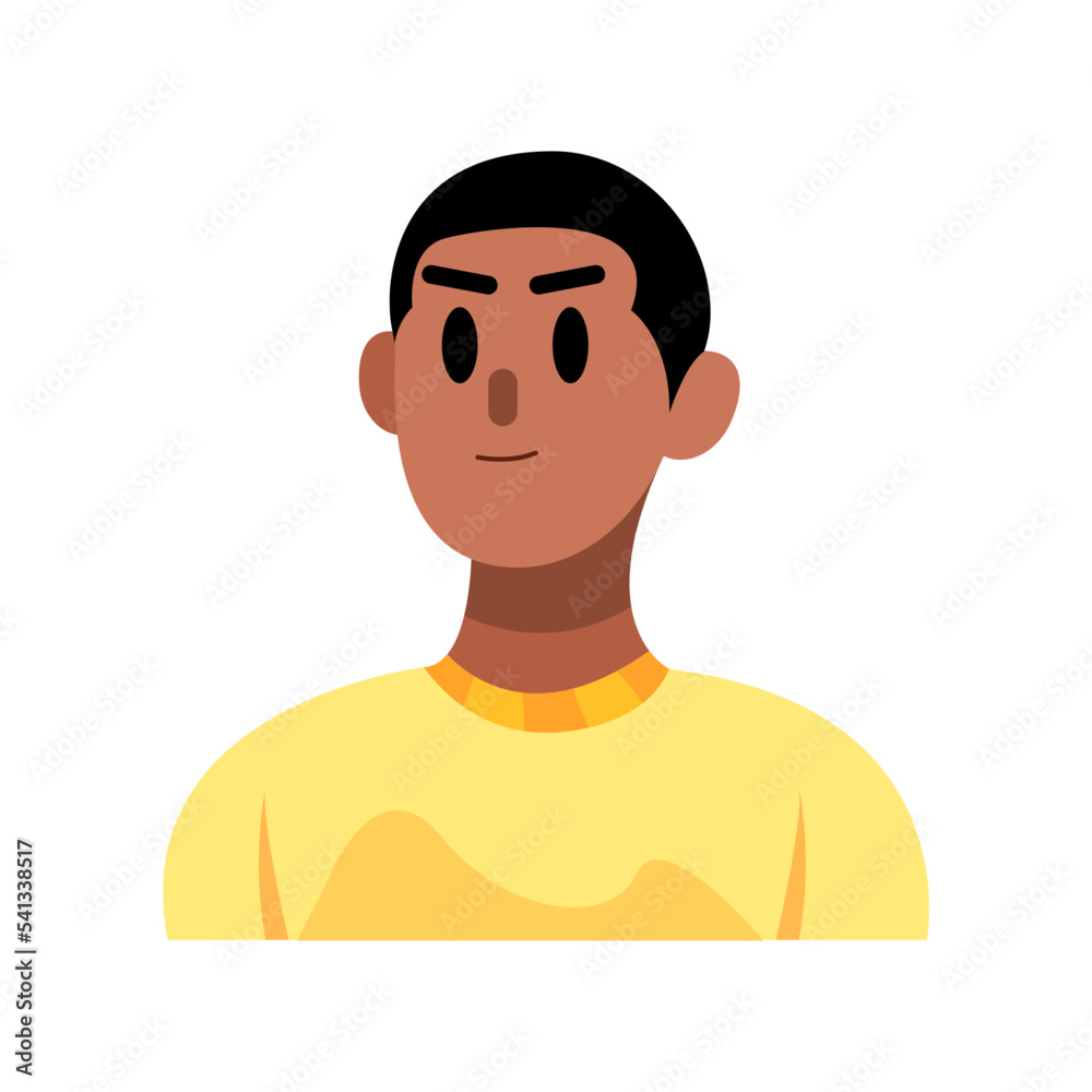 Fototapeta premium Isolated brunette man vector illustration