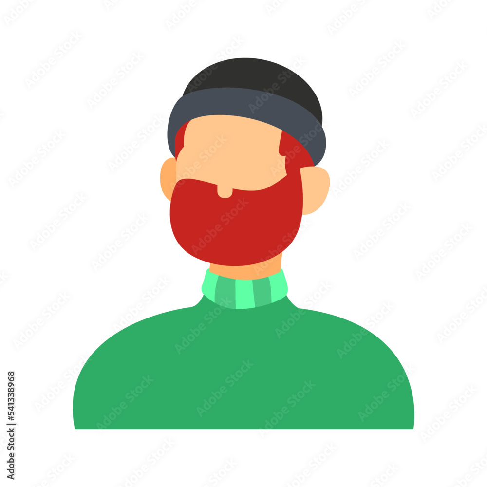 Isolated irish man head vector illustration