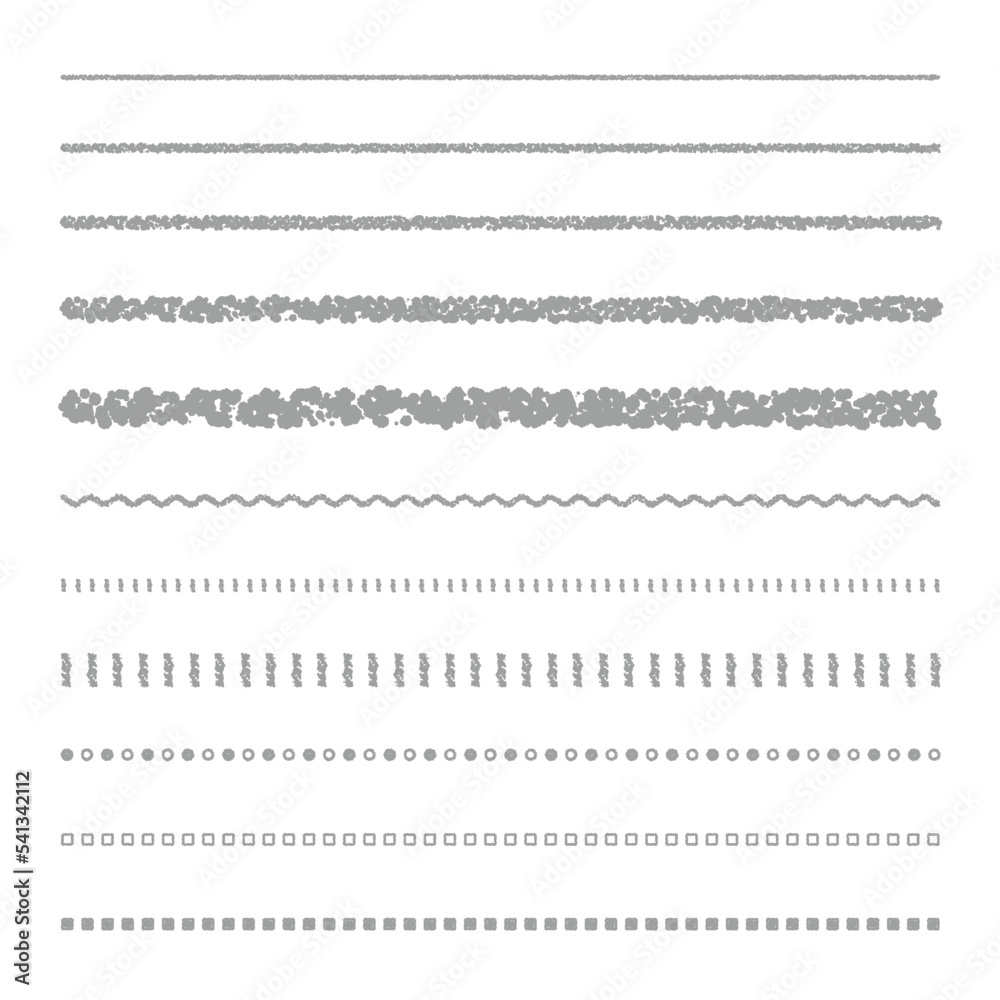 クレヨン素材　いろいろな線セット