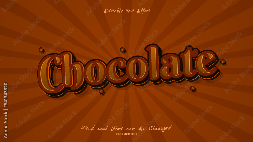 Obraz premium Chocolate Text Effect