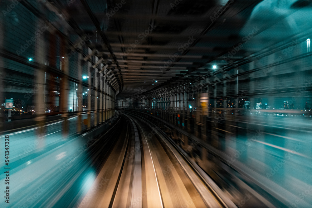 Tokyo Subway at speed