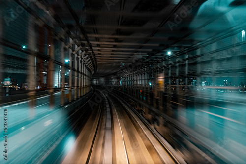 Tokyo Subway at speed