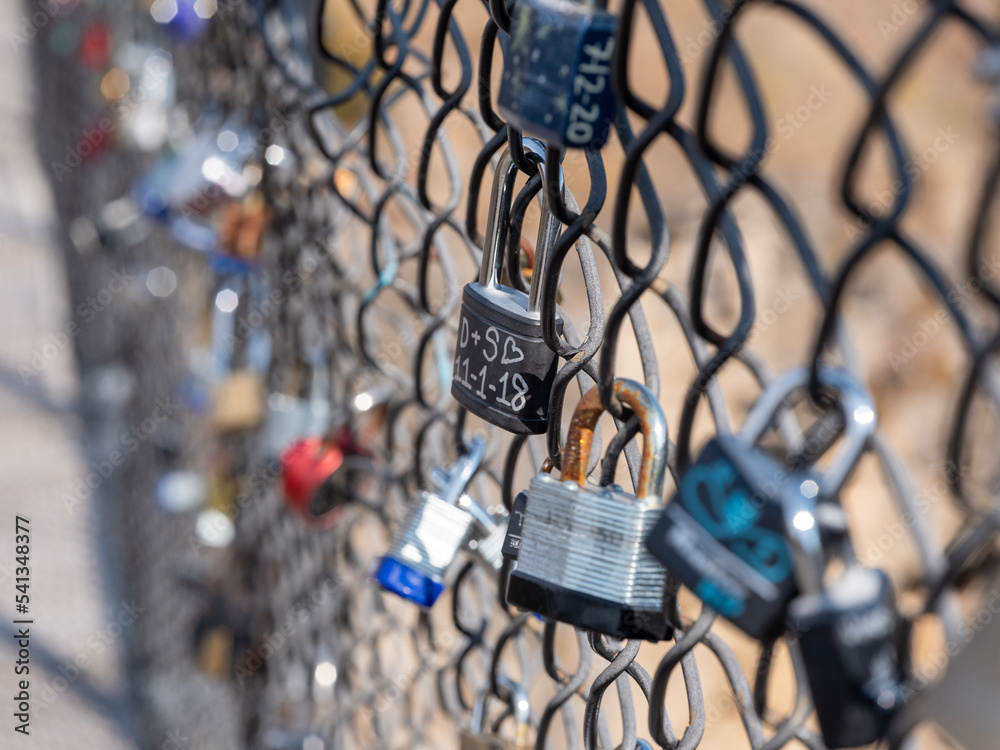 padlock on the fence padlock on the fence