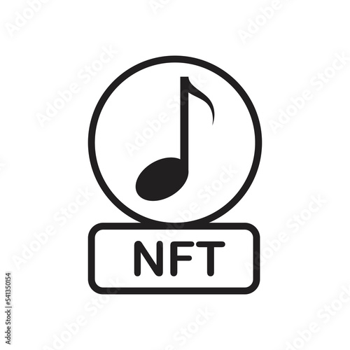 NFT Music icon design. isolated on white background. vector illustration