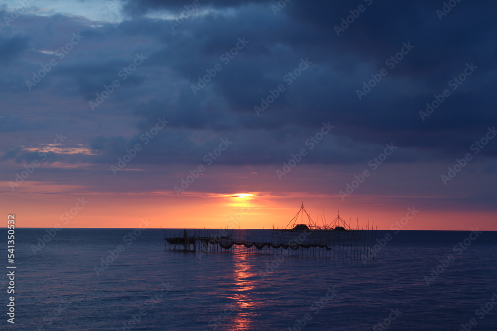 sunset over the sea