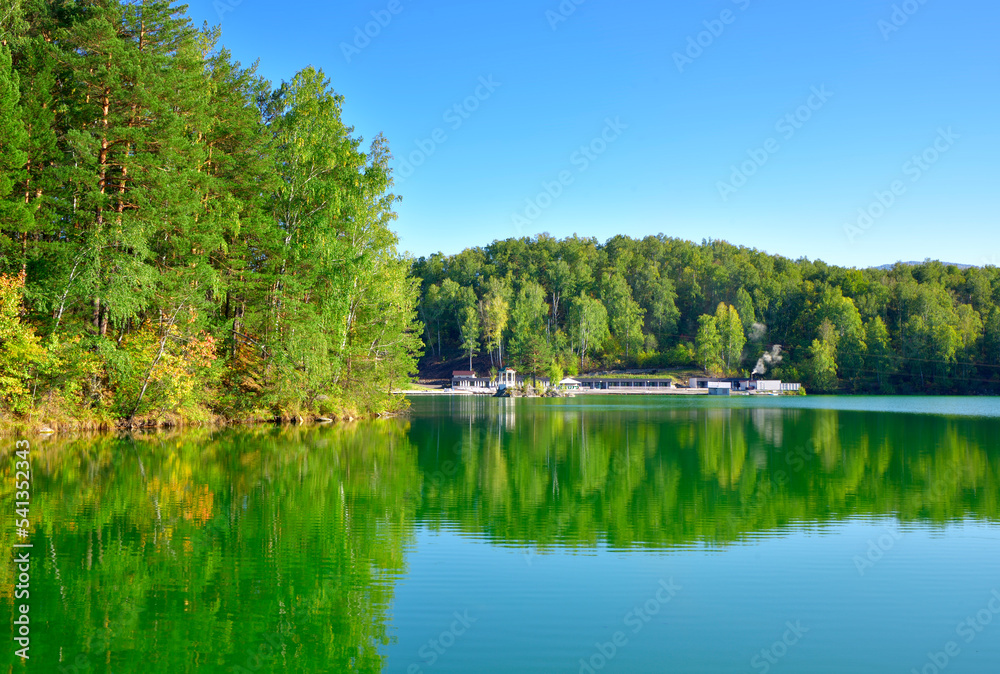 Lake Aya in the Altai Mountains Lake Aya in the Altai Mountains