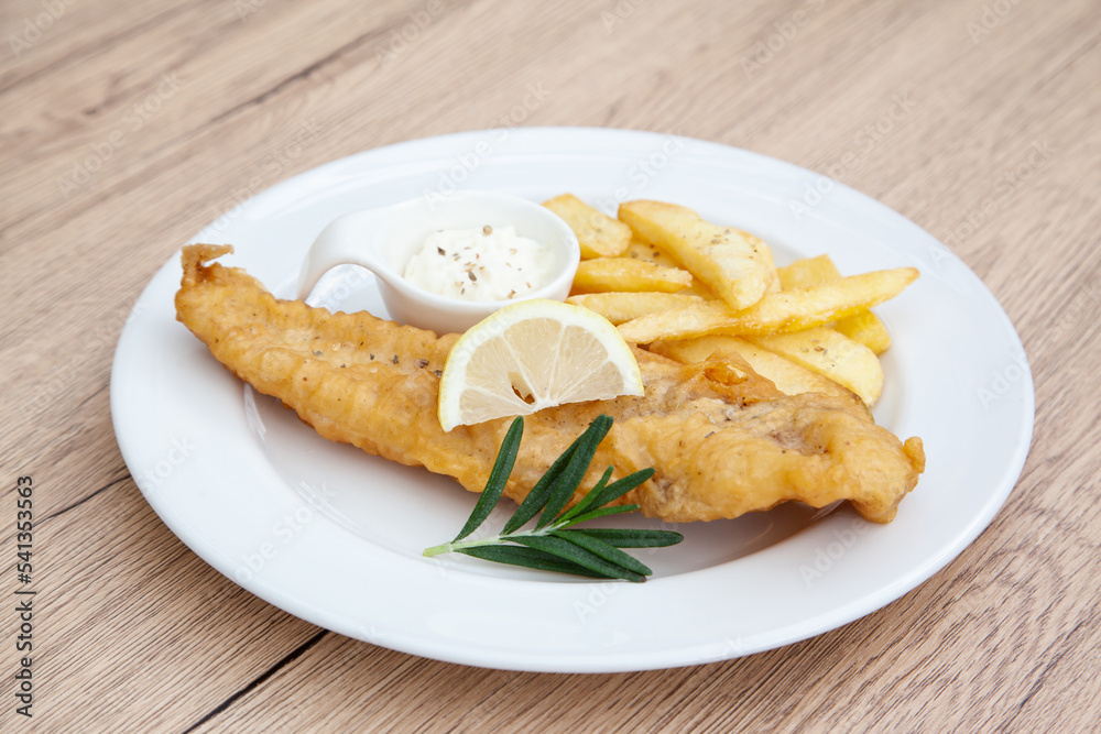 Fish and chips, Traditional British food Fish and chips, Traditional British food