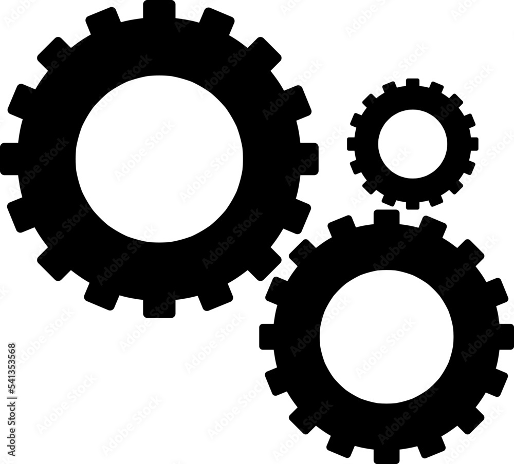 two gears icon vector symbol on white background..eps two gears icon vector symbol on white background..eps