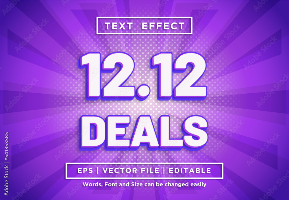 12.12 deal elegant editable text effect