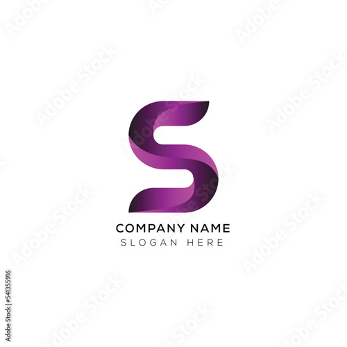Modern minimalist letter S logo design