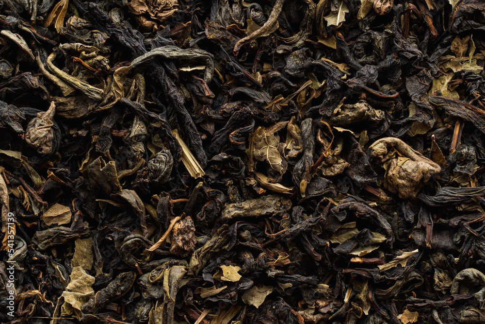Granulated dry green tea with herbs and flowers, aesthetic photography Granulated dry green tea with herbs and flowers, aesthetic photography