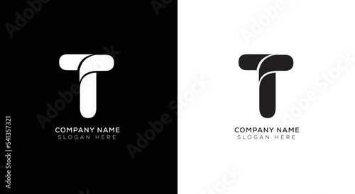Gradient abstract letter T logo design