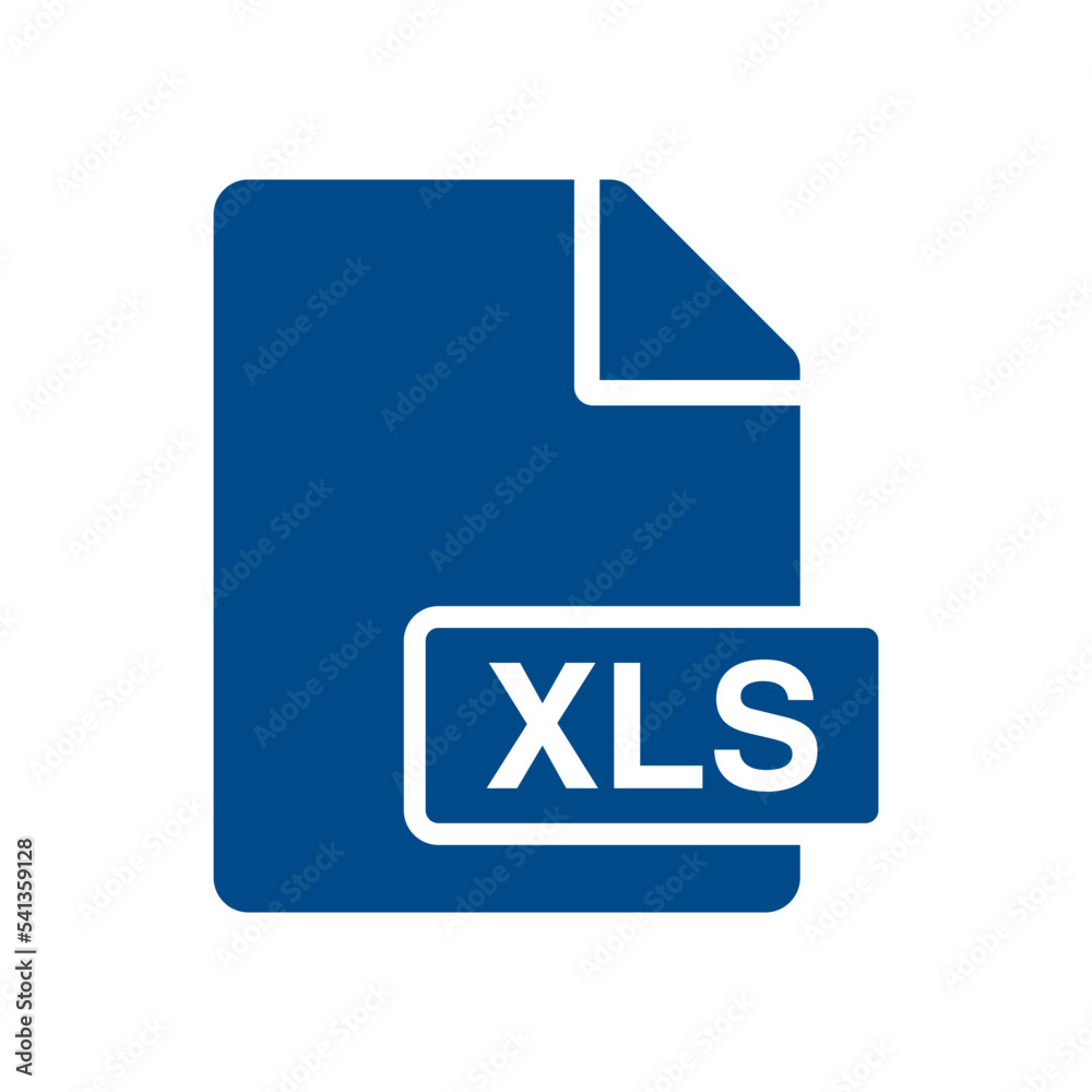 File document icon, XLS symbol design illustration. File document icon, XLS symbol design illustration.